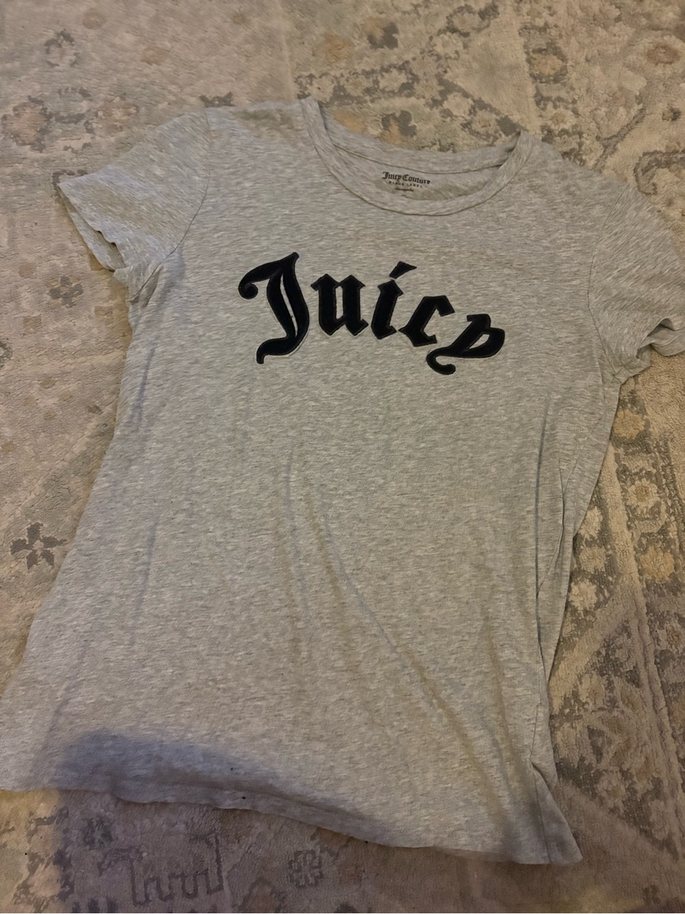 Juicy Couture Grey Tee with Black 'Juicy'
